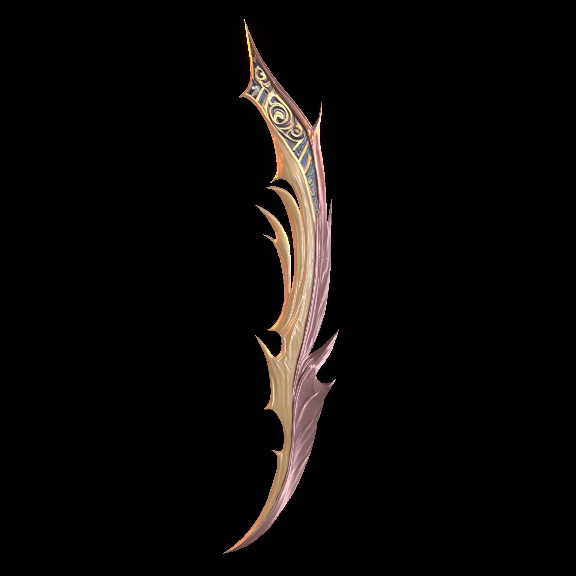 Fantasy Throwing Knife Low-poly 3D model_18