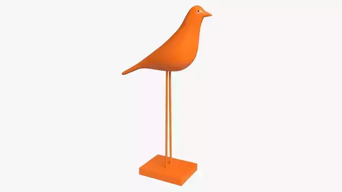 Abstract Ceramic Bird Figurine Free 3D model