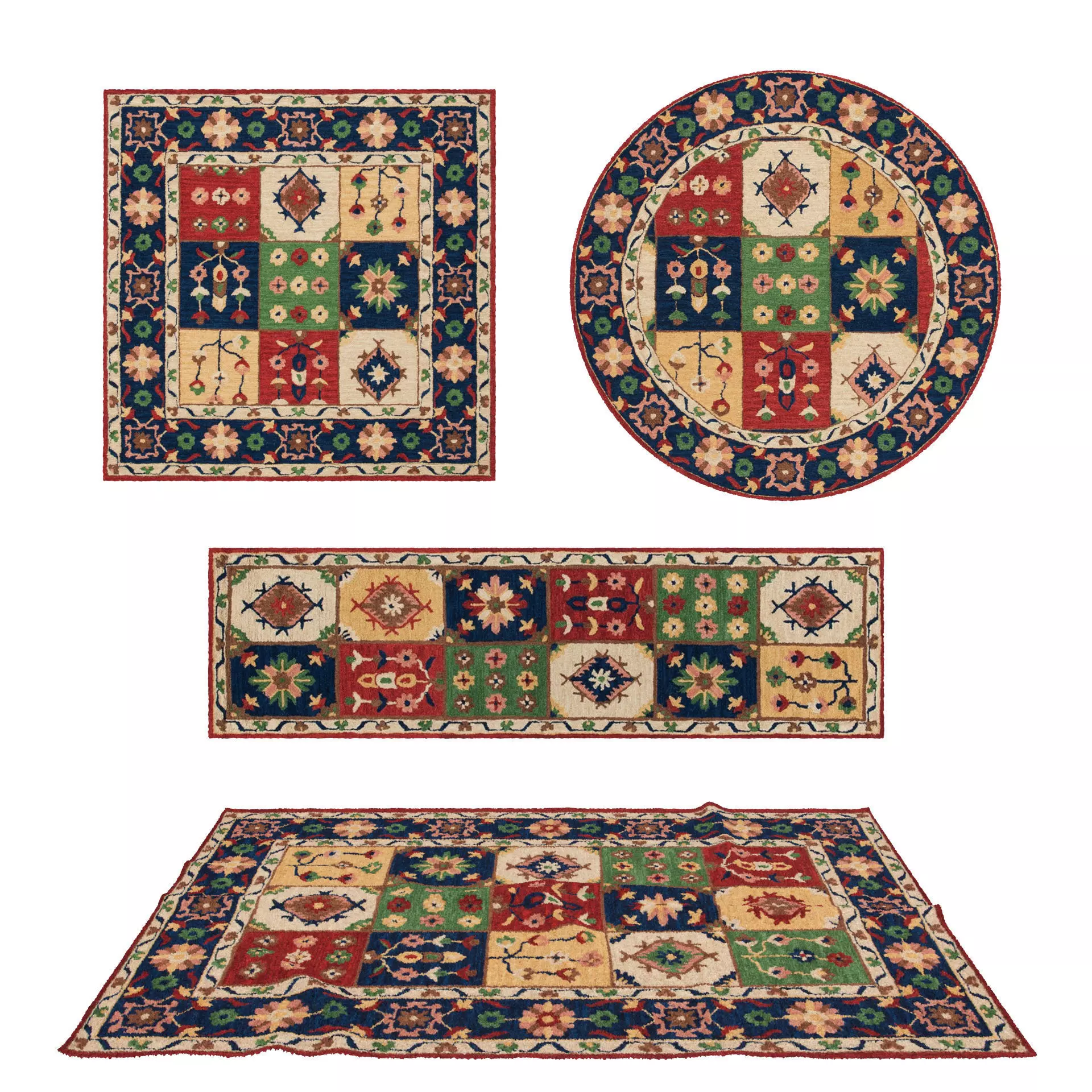 Rugs No 831 Low-poly 3D model_0