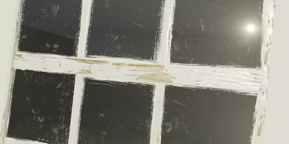 Exfoliated Wood Window 3D model