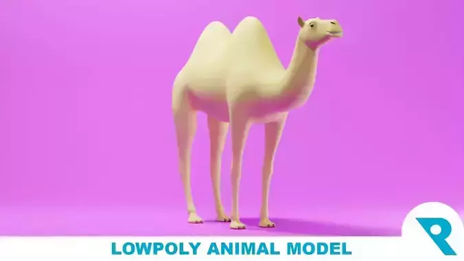 Camel Base Mesh Low-poly 3D model