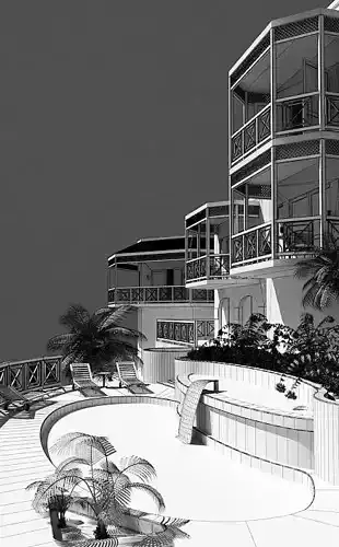 Italian Villa With A Swimming Pool And Balconies 3D model