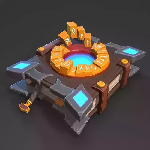 Magic Book Low Poly 3D model PBR and Hand paint