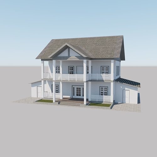 Country House 2 THREEDEE INC Low-poly 3D model