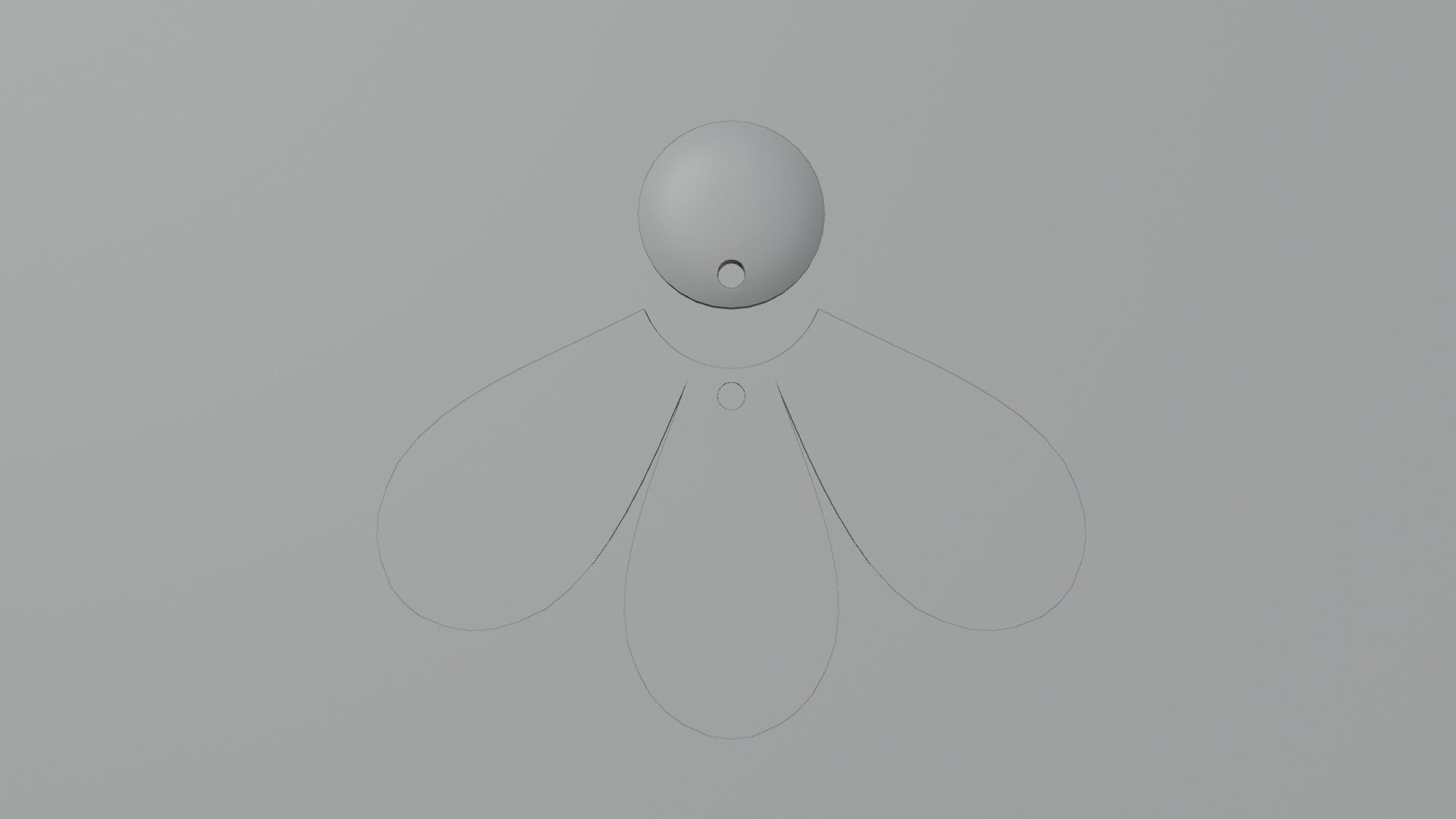 Semi Flower earring 3D print model_2