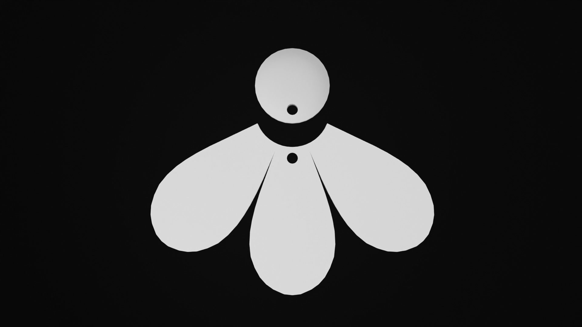 Semi Flower earring 3D print model_1