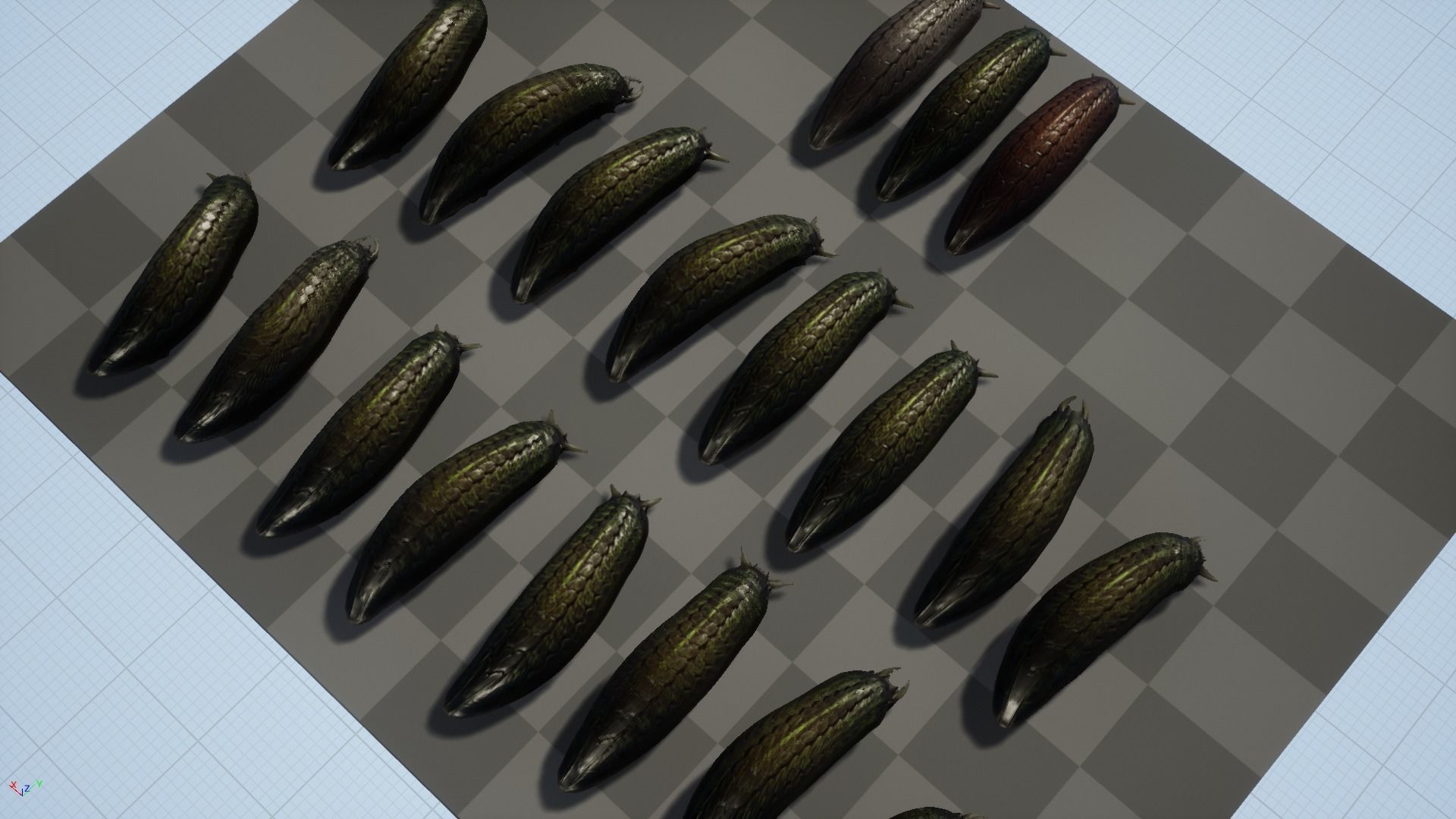 Larvae creature1 - Game Ready Low-poly 3D model Low-poly 3D model_11