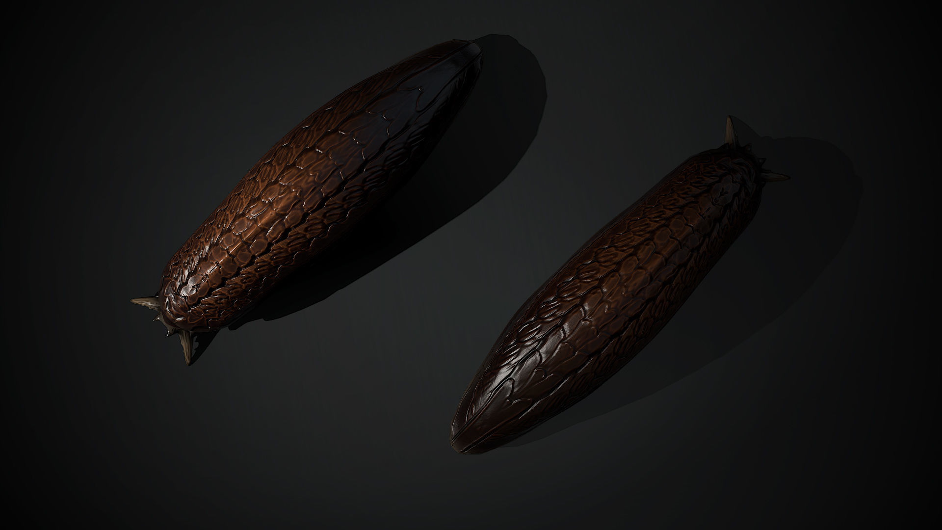 Larvae creature1 - Game Ready Low-poly 3D model Low-poly 3D model_5