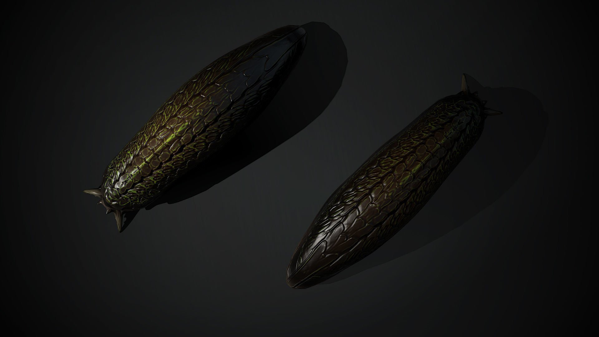 Larvae creature1 - Game Ready Low-poly 3D model Low-poly 3D model_9