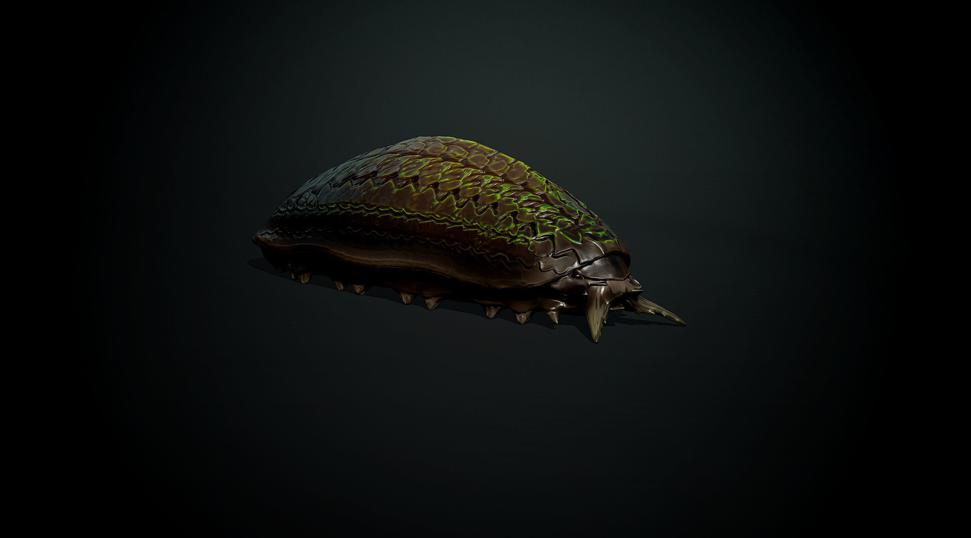 Larvae creature1 - Game Ready Low-poly 3D model Low-poly 3D model_8