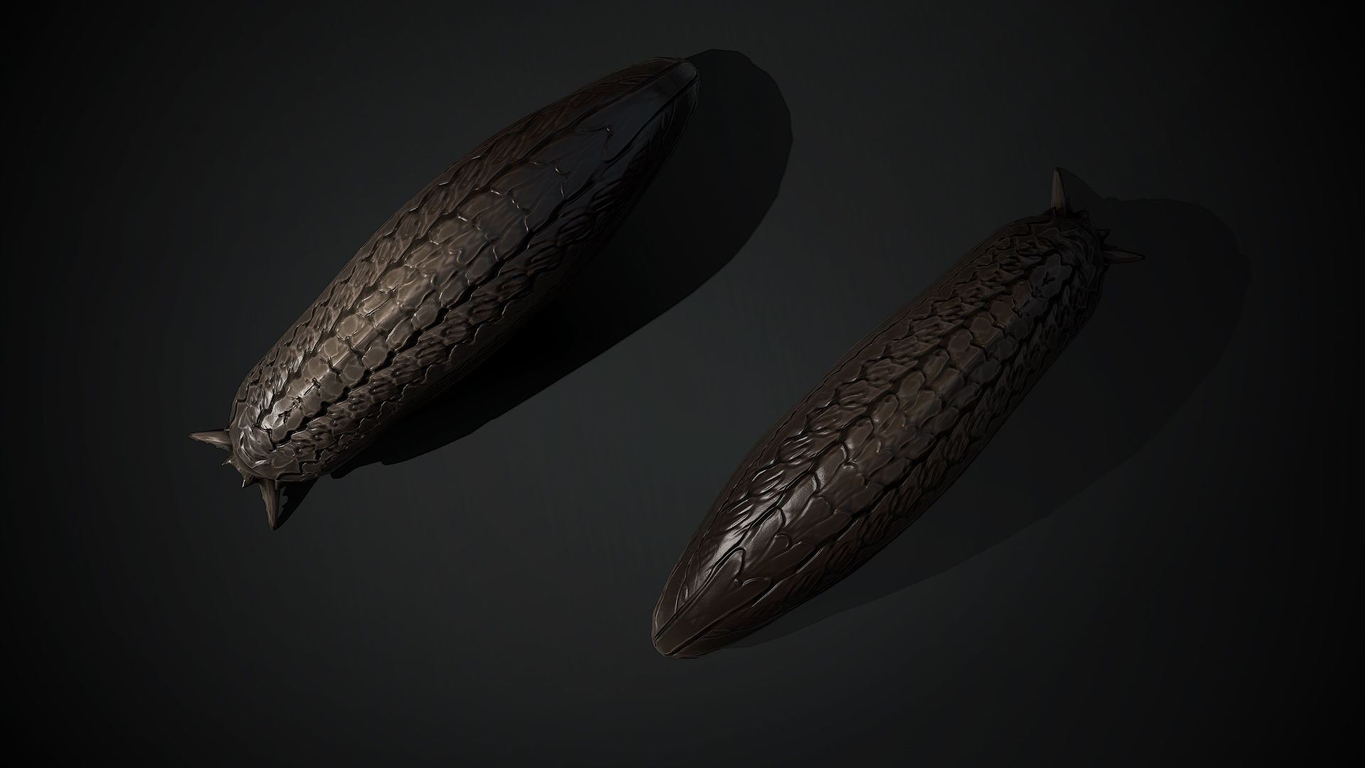 Larvae creature1 - Game Ready Low-poly 3D model Low-poly 3D model_7