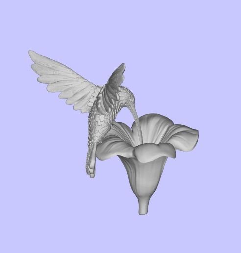 Woman with flower 3D print model_15