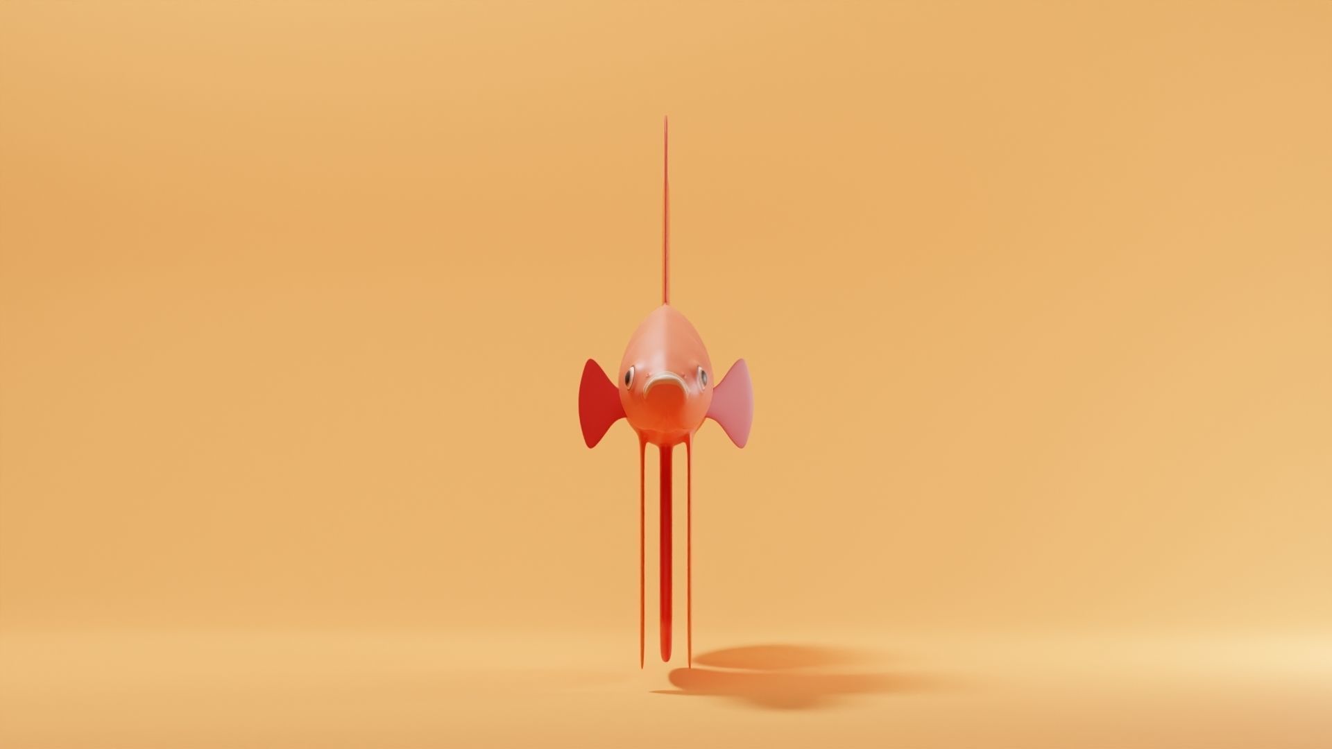 Betta Fish Base Mesh Low-poly 3D model_2