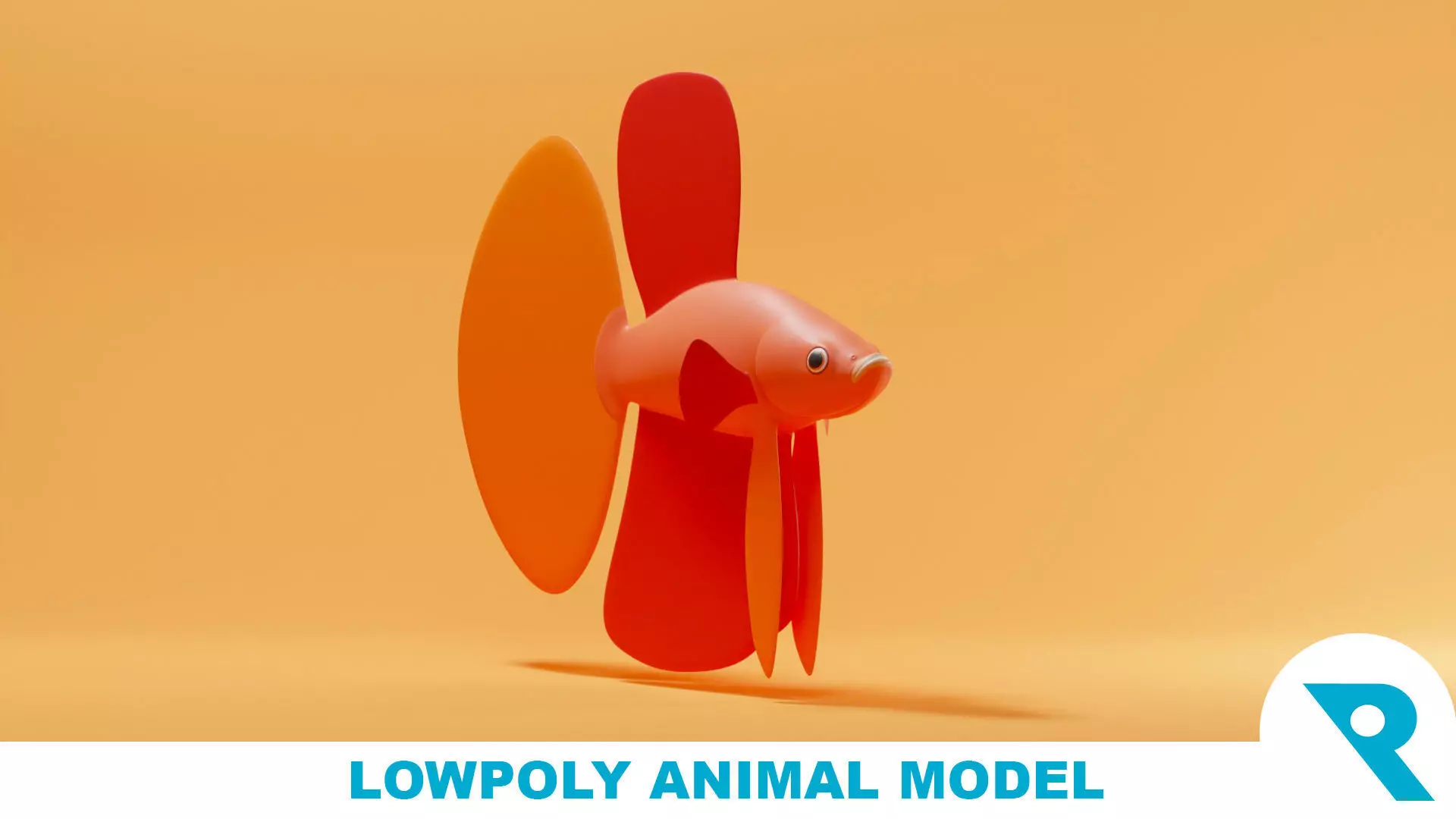 Betta Fish Base Mesh Low-poly 3D model_0