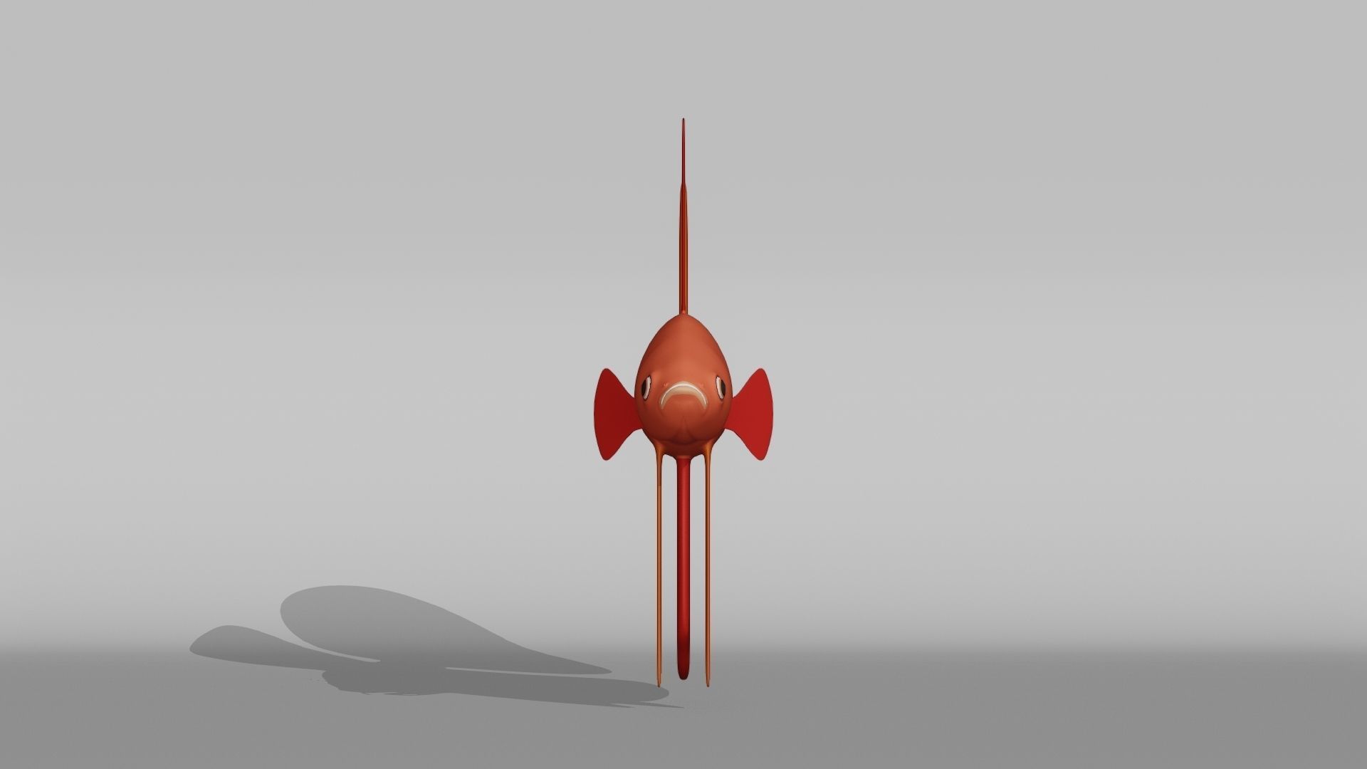 Betta Fish Base Mesh Low-poly 3D model_6