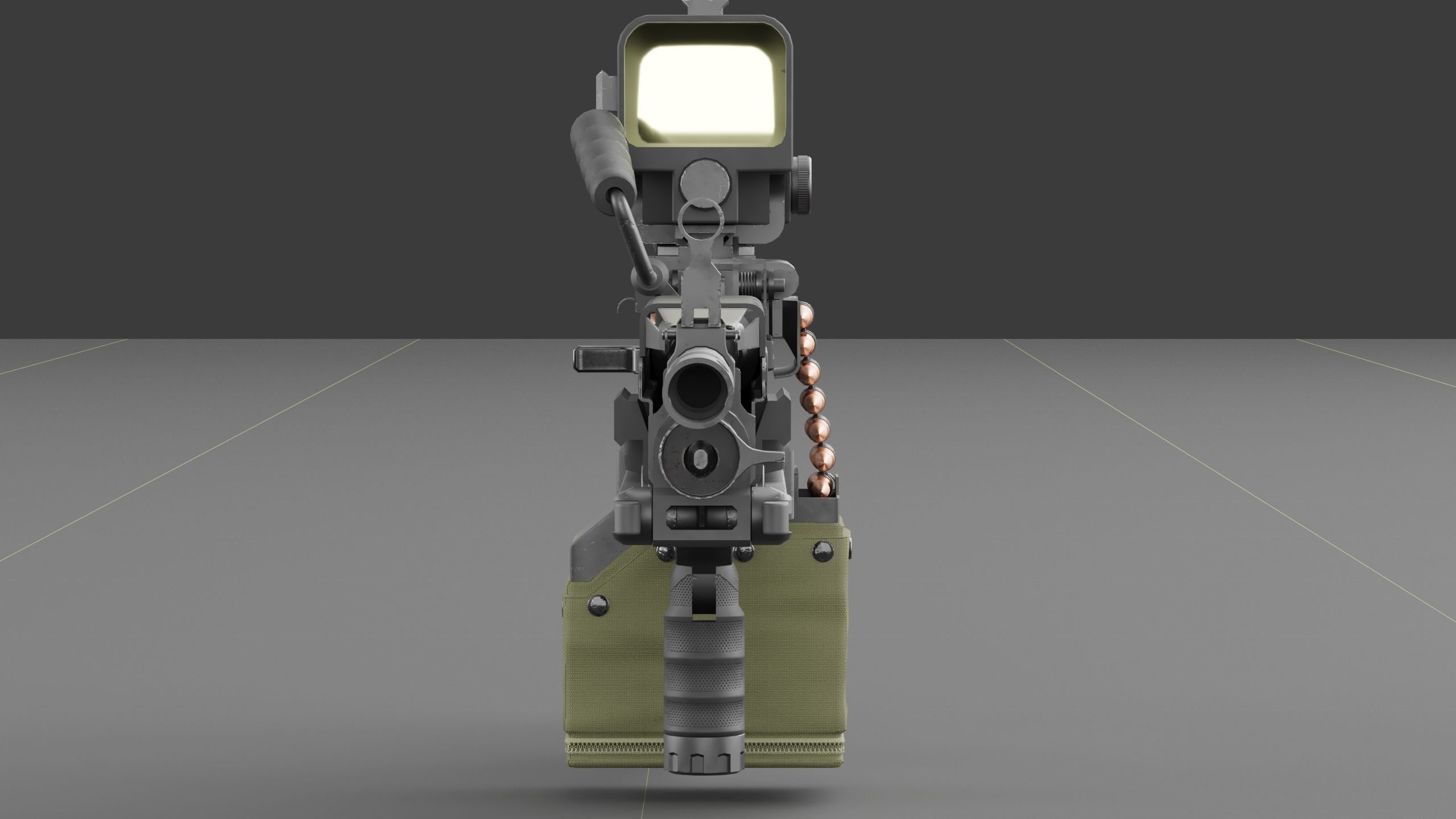 FN Minmi MK3 with MGRS Low-poly 3D model_6