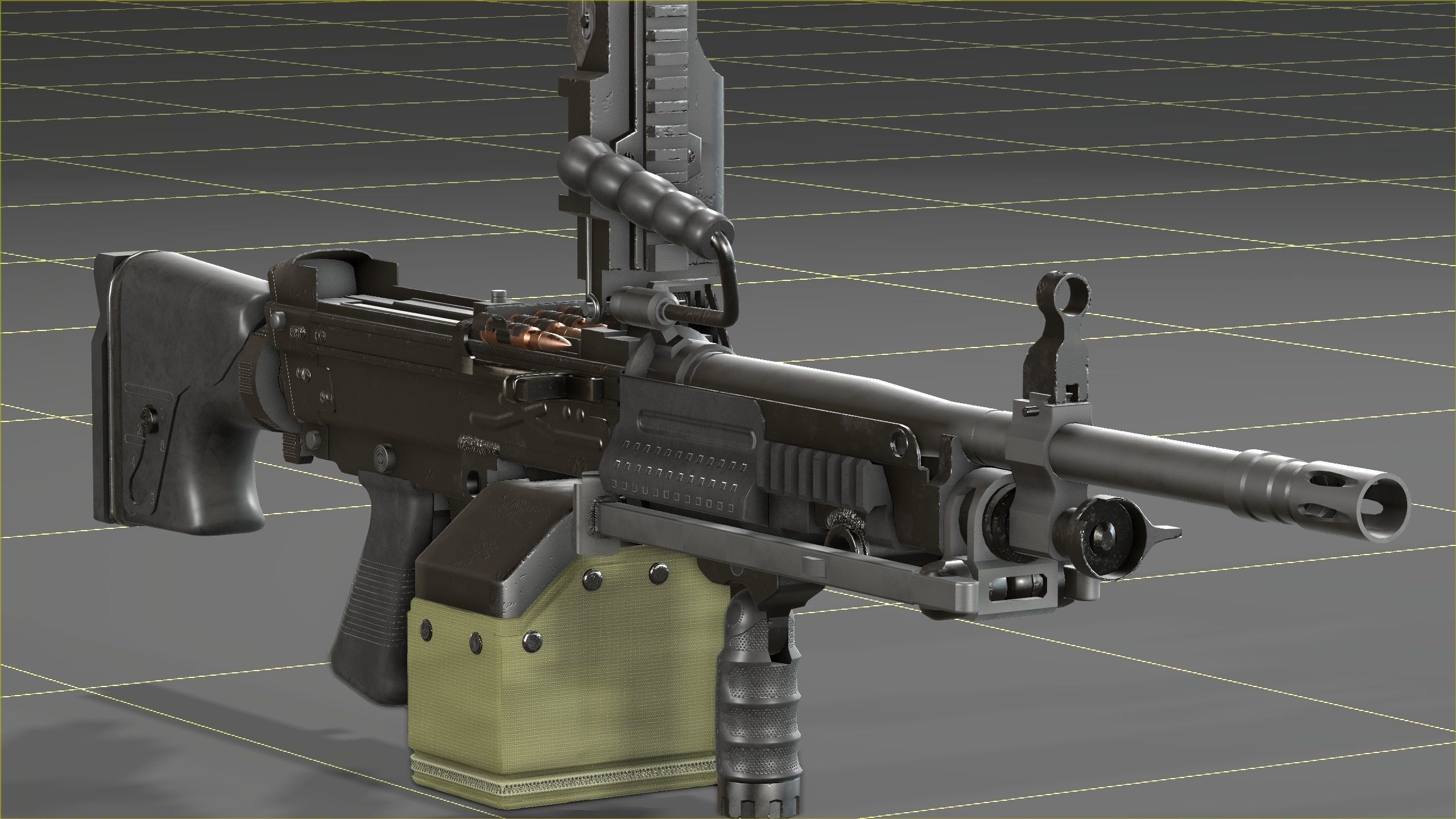 FN Minmi MK3 with MGRS Low-poly 3D model_37