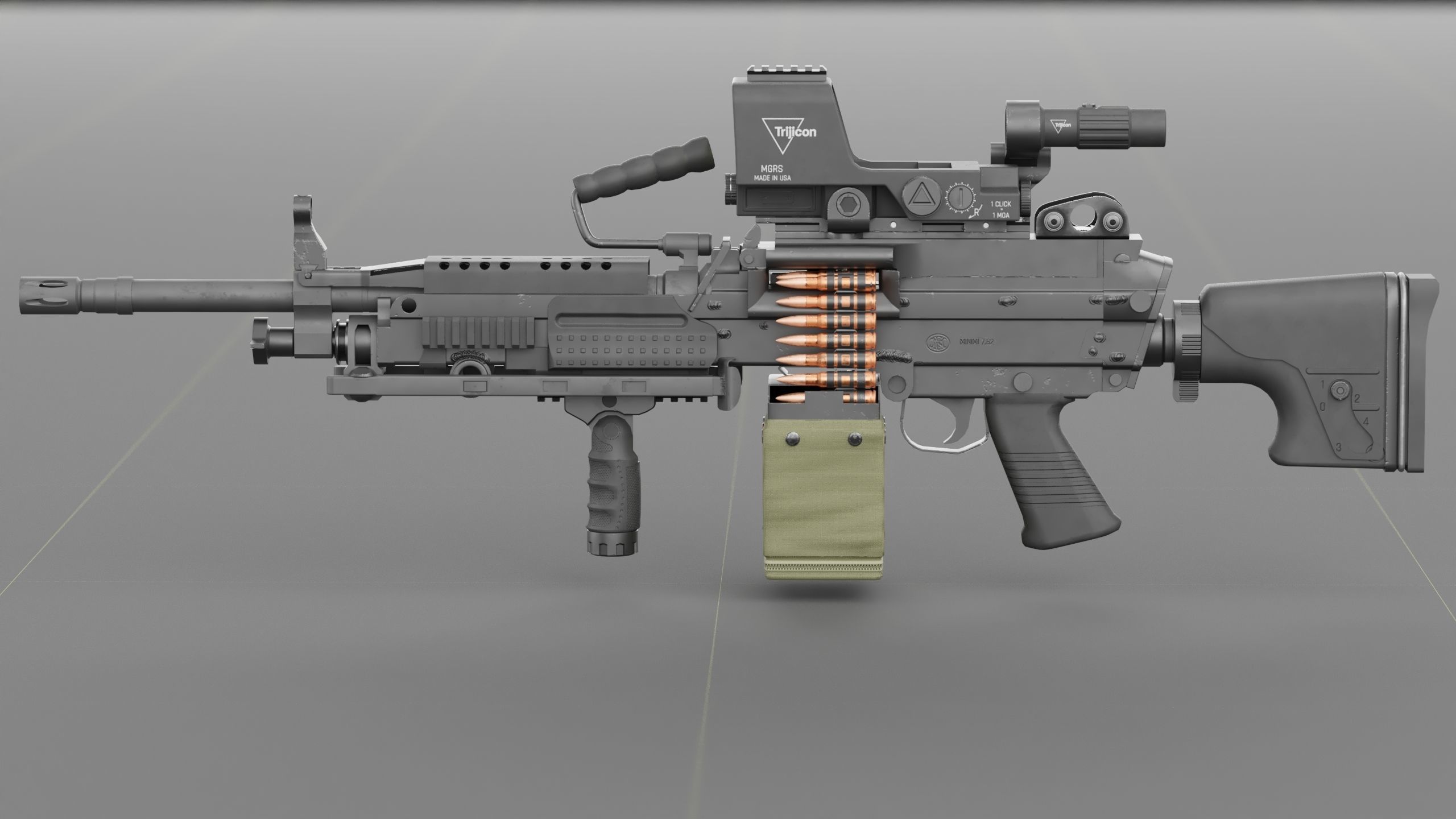 FN Minmi MK3 with MGRS Low-poly 3D model_11