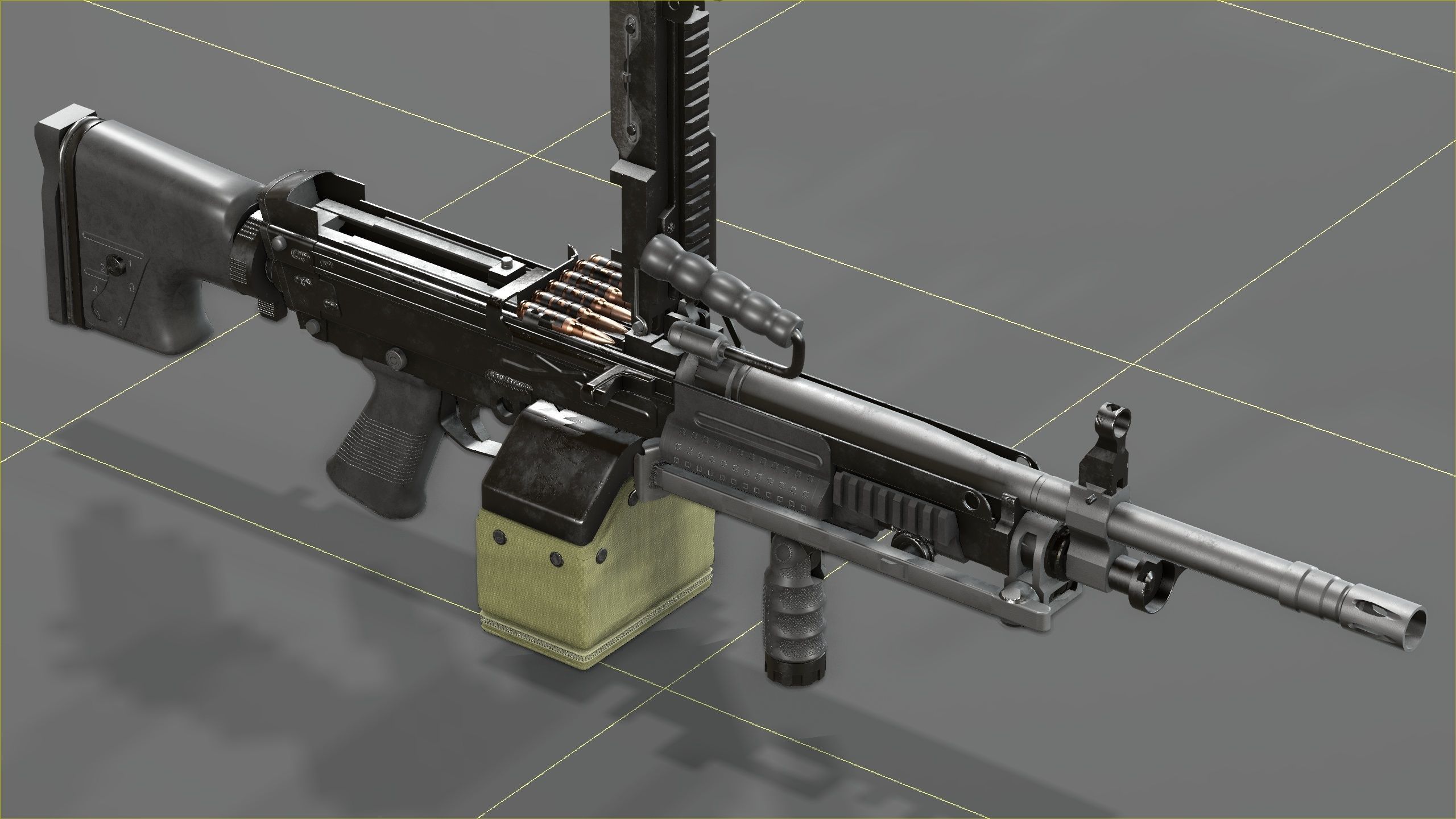 FN Minmi MK3 with MGRS Low-poly 3D model_25