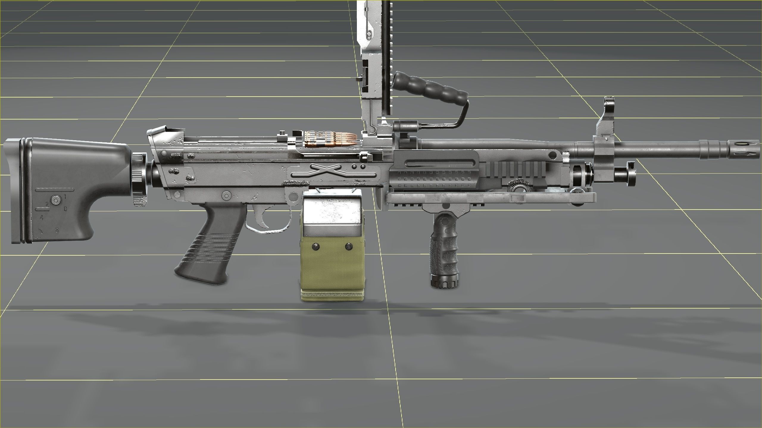 FN Minmi MK3 with MGRS Low-poly 3D model_41