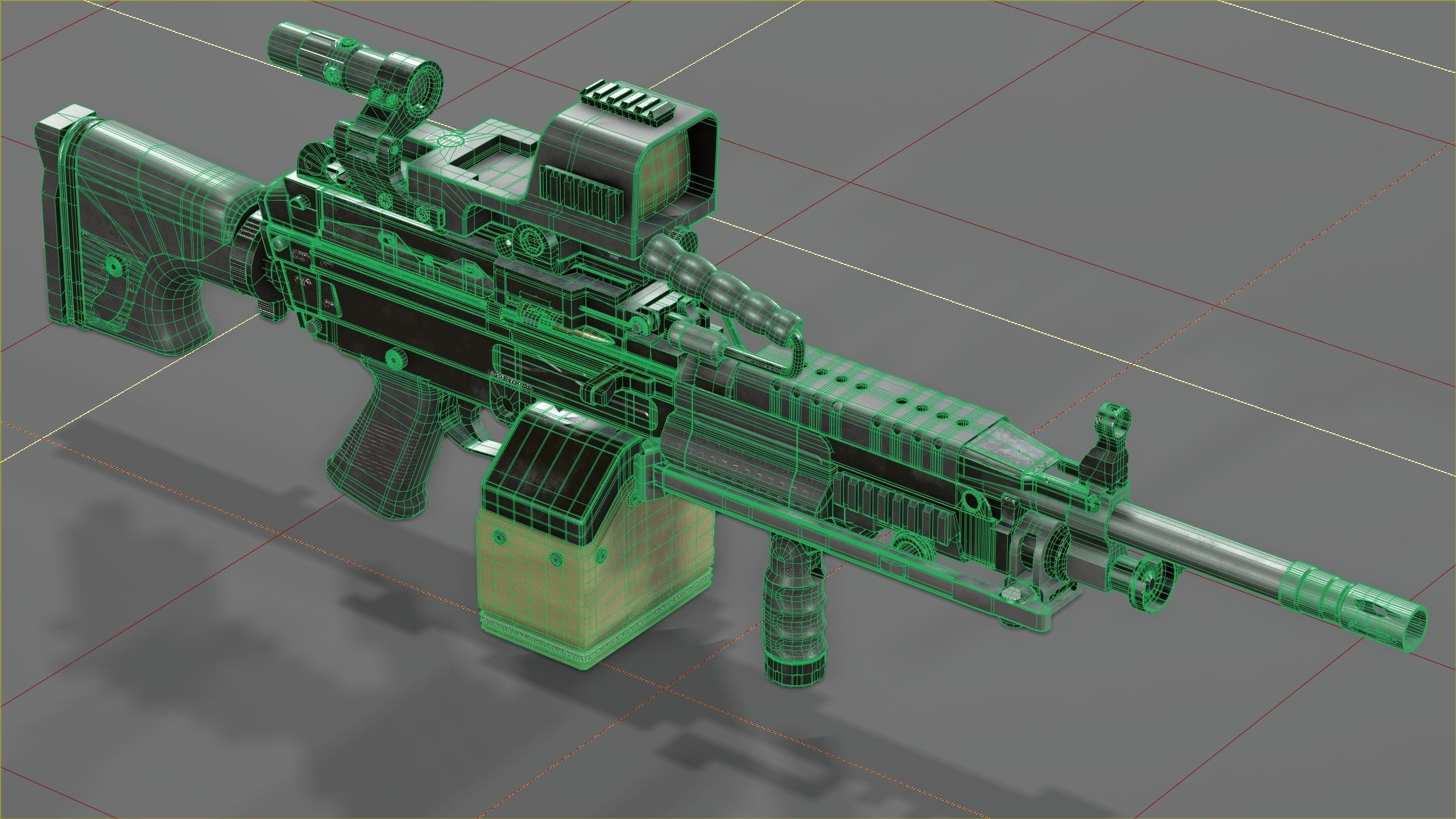 FN Minmi MK3 with MGRS Low-poly 3D model_26