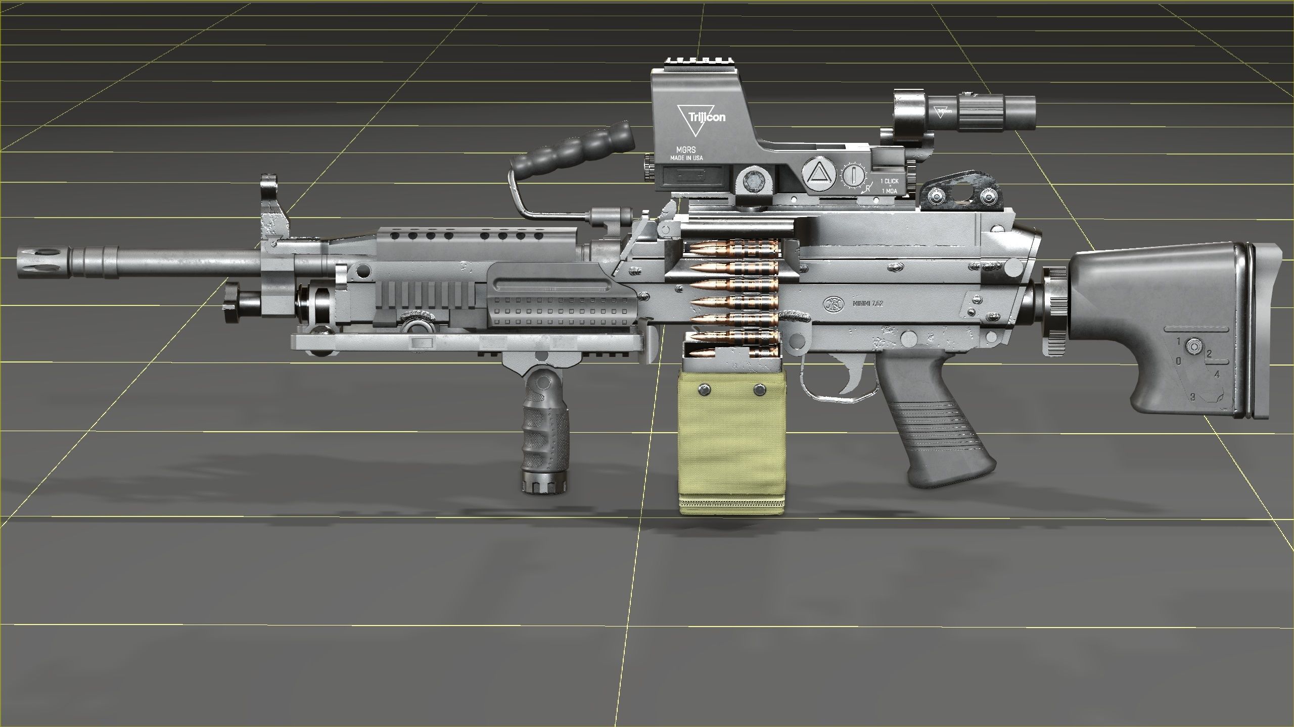 FN Minmi MK3 with MGRS Low-poly 3D model_44