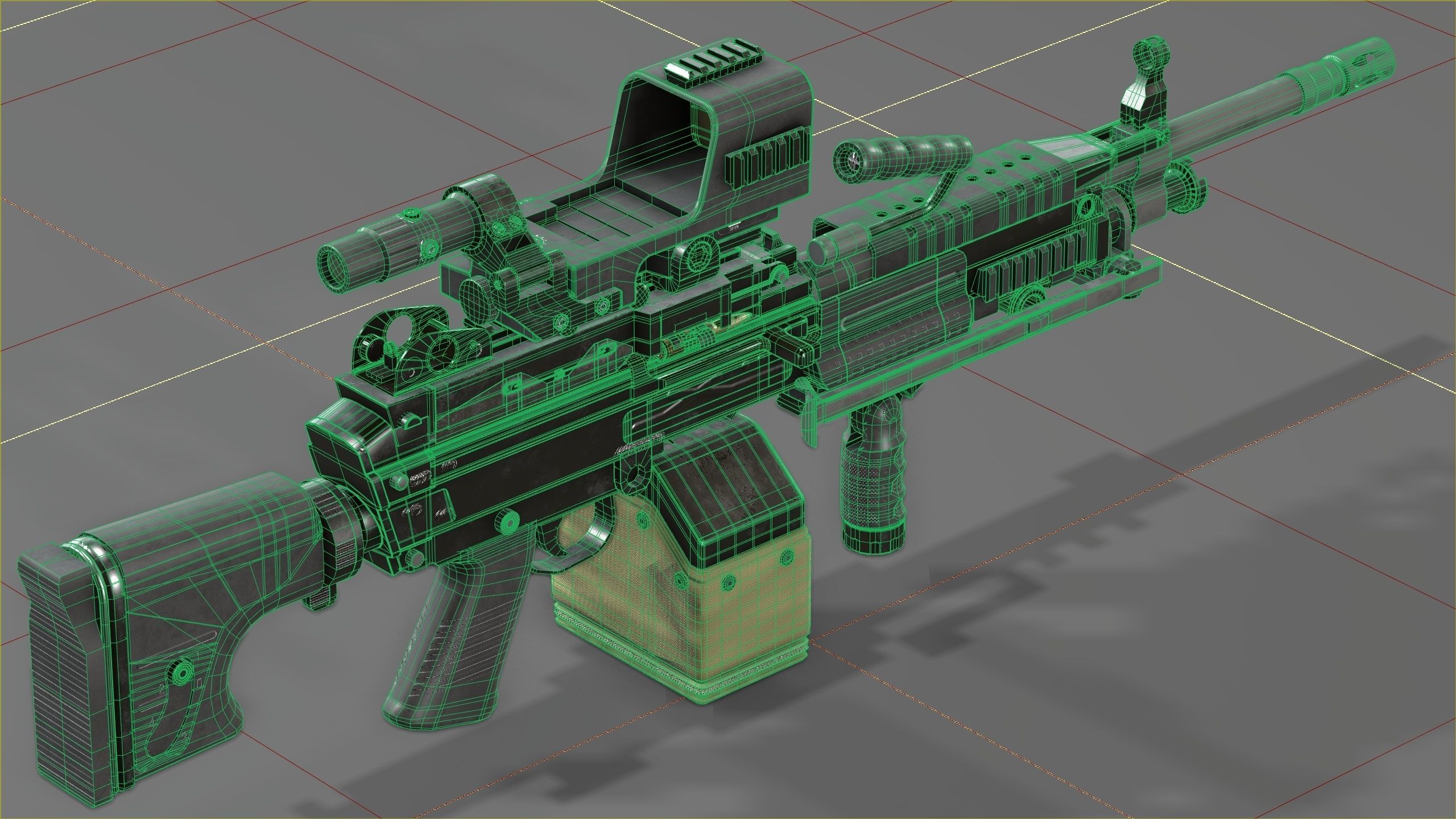 FN Minmi MK3 with MGRS Low-poly 3D model_22
