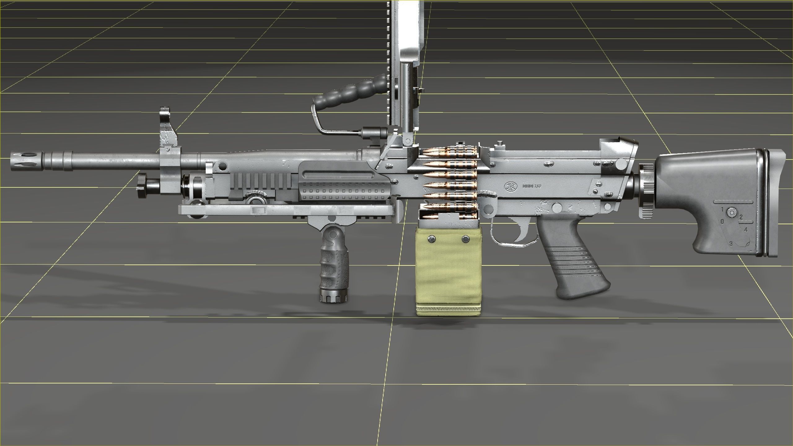 FN Minmi MK3 with MGRS Low-poly 3D model_45