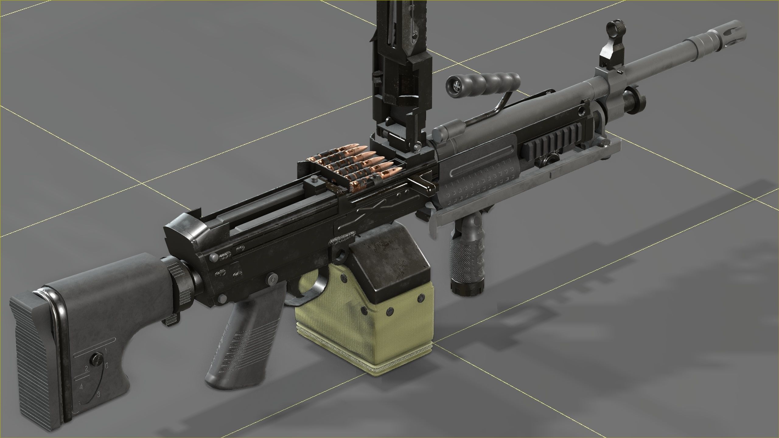 FN Minmi MK3 with MGRS Low-poly 3D model_21