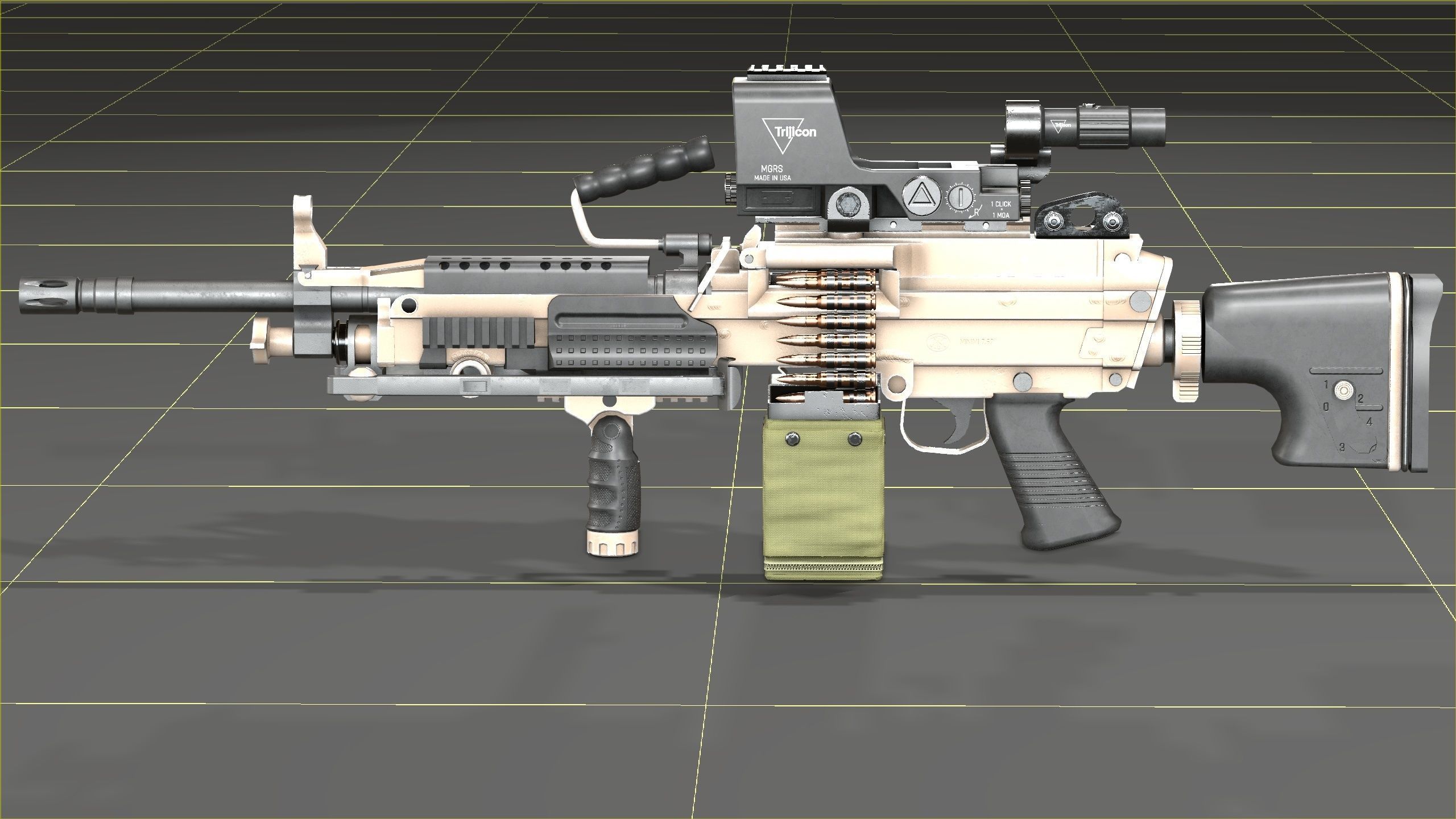 FN Minmi MK3 with MGRS Low-poly 3D model_47