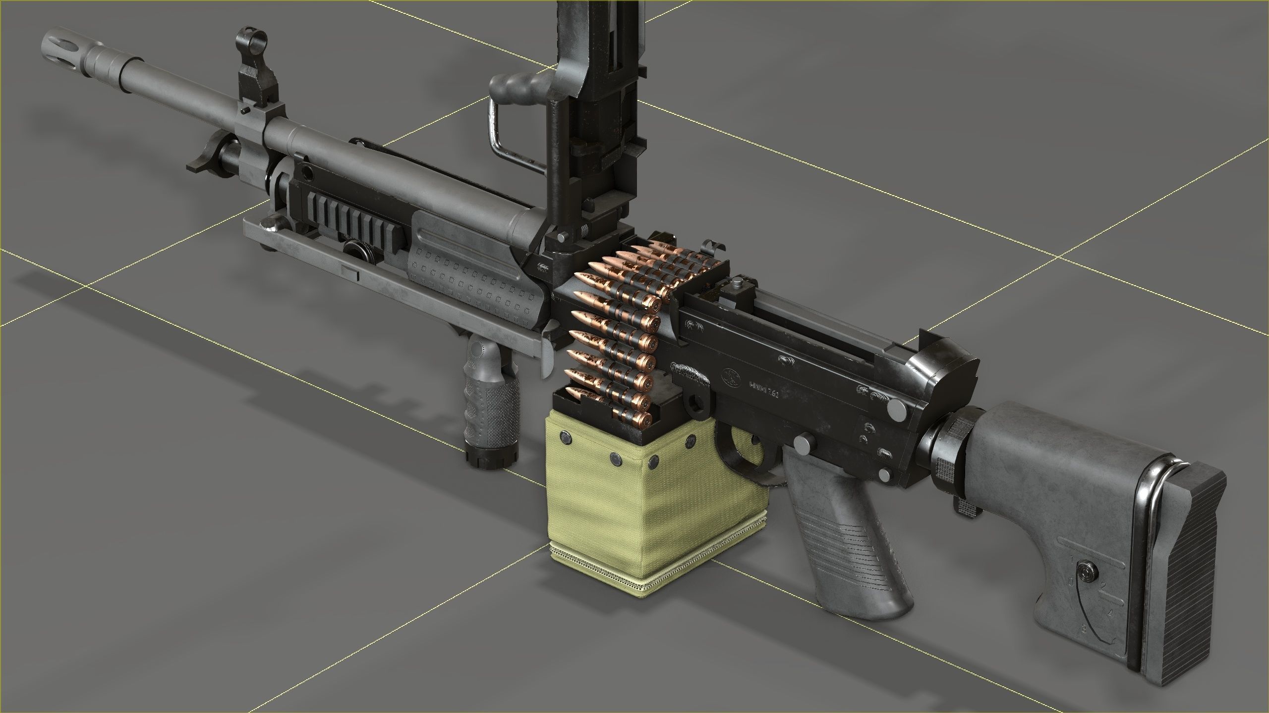 FN Minmi MK3 with MGRS Low-poly 3D model_17