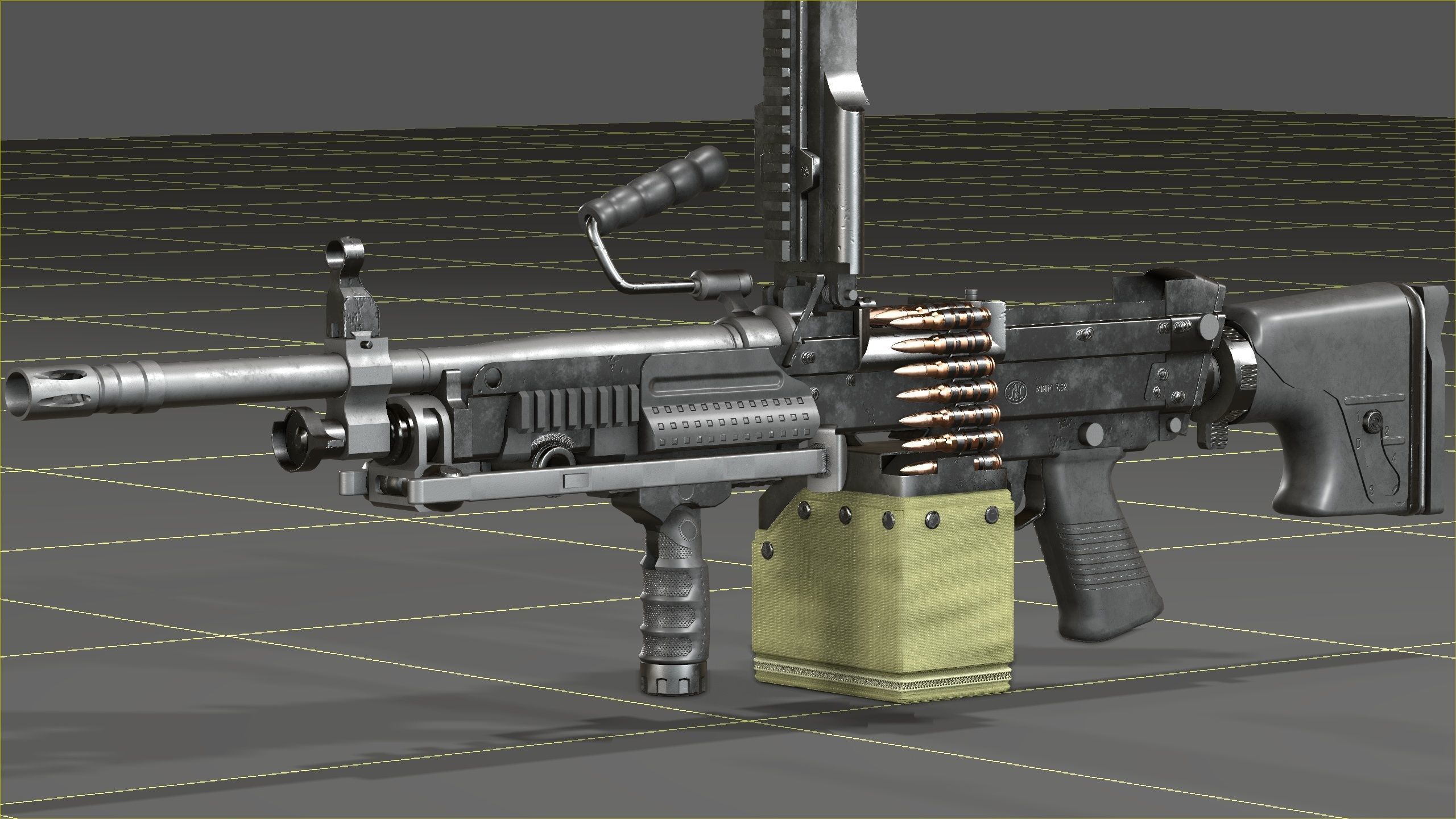 FN Minmi MK3 with MGRS Low-poly 3D model_33