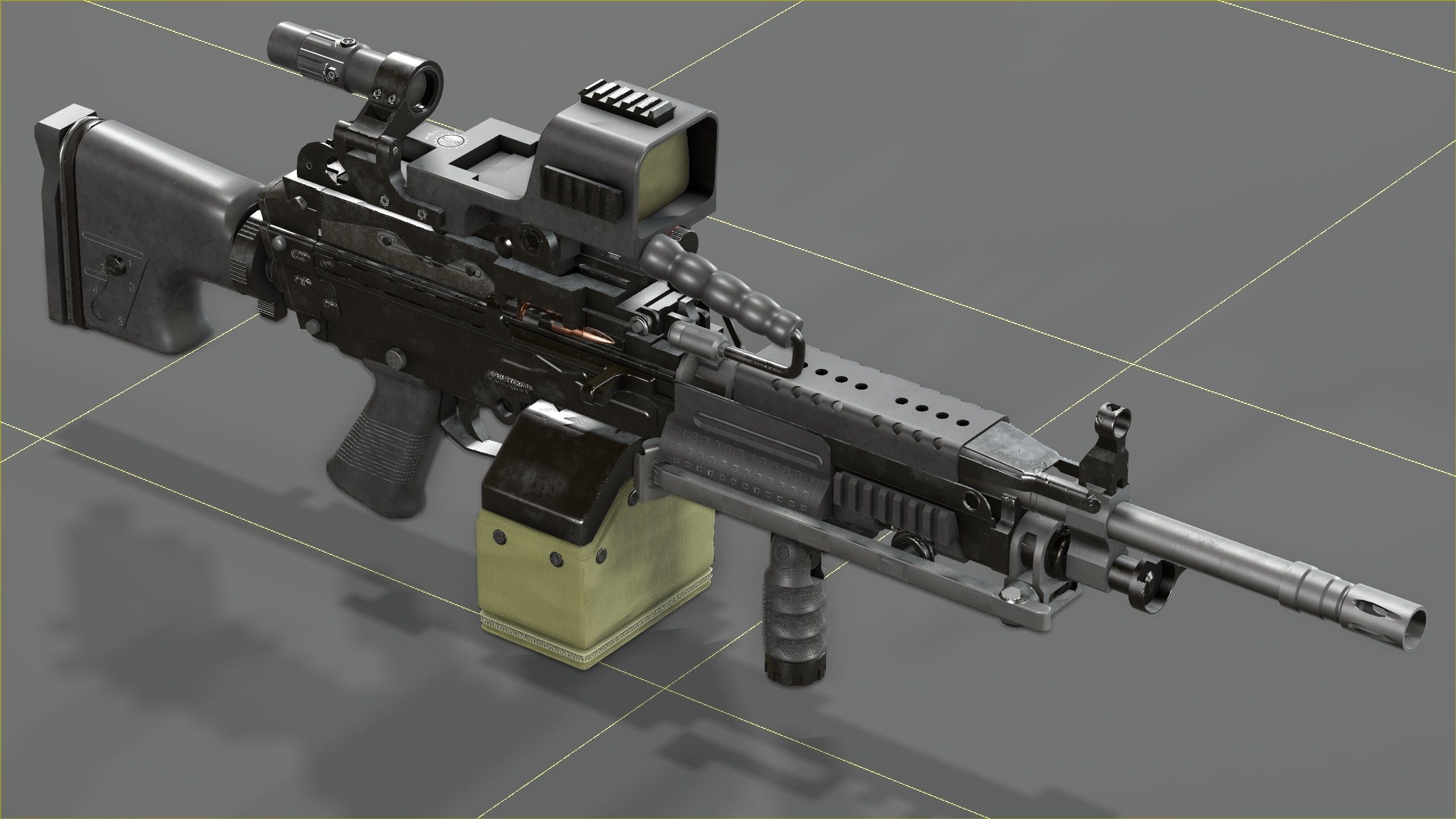 FN Minmi MK3 with MGRS Low-poly 3D model_24