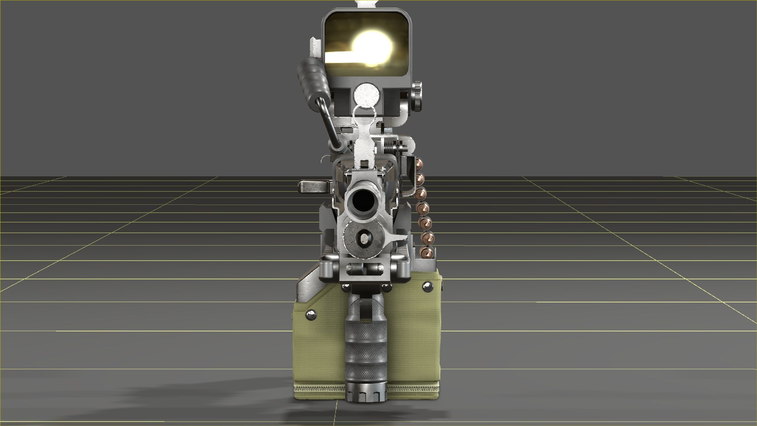 FN Minmi MK3 with MGRS Low-poly 3D model_28