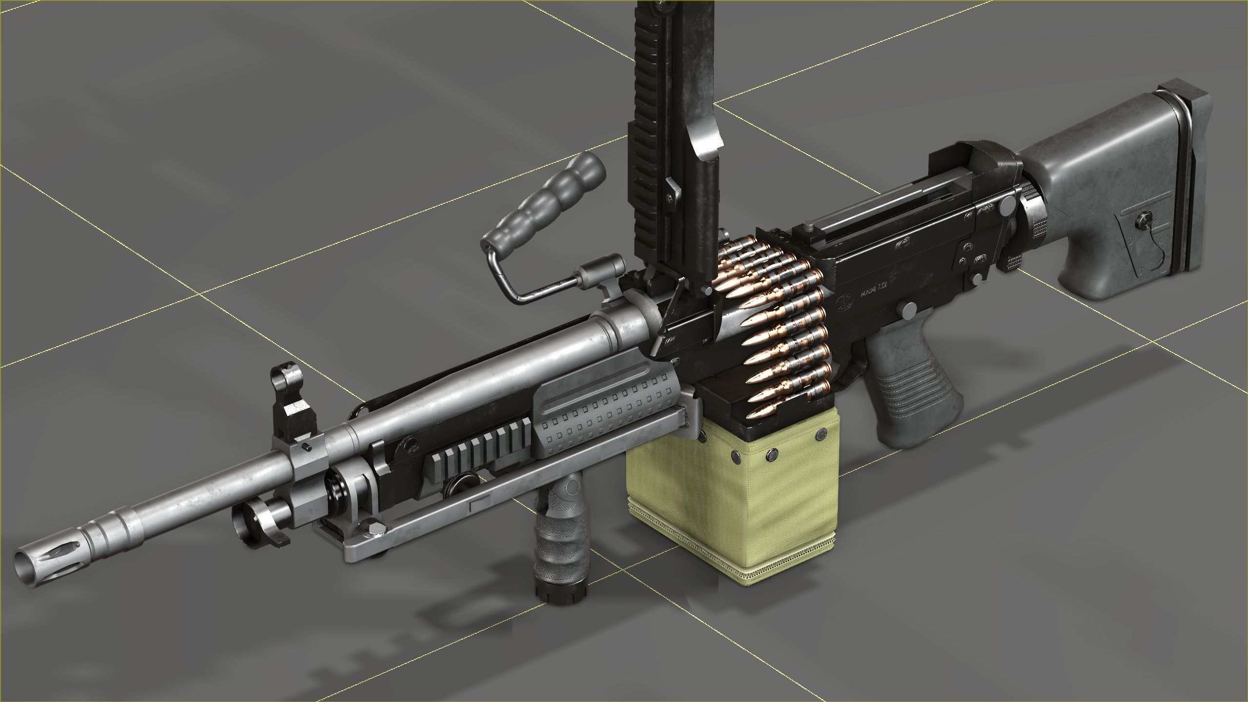 FN Minmi MK3 with MGRS Low-poly 3D model_12