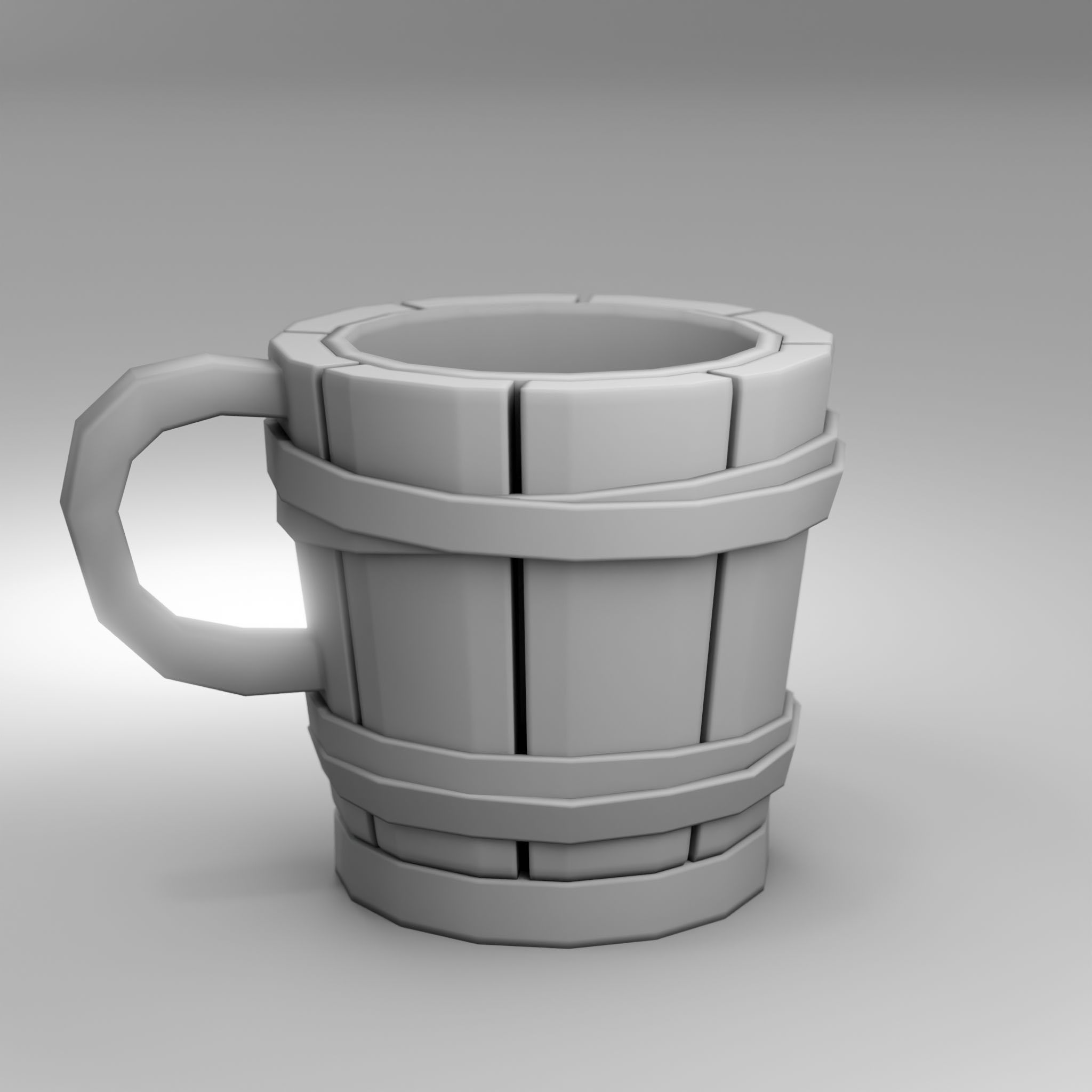 Medieval Mug - Game Ready PBR Baked Low-poly 3D model_10