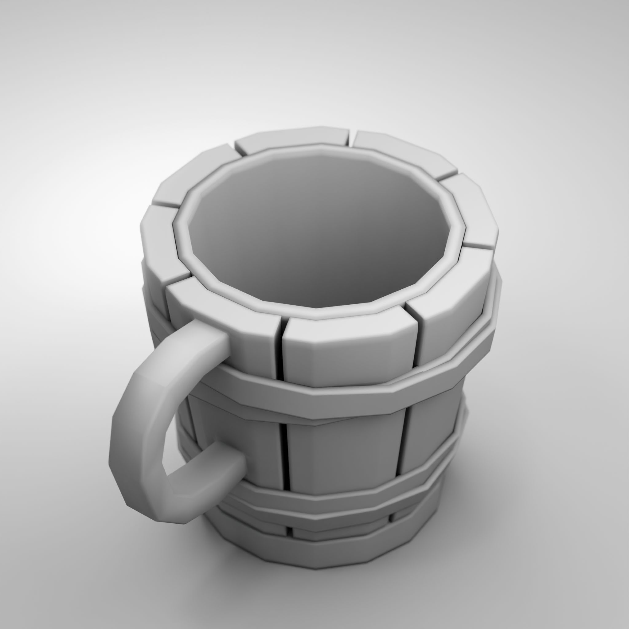 Medieval Mug - Game Ready PBR Baked Low-poly 3D model_14