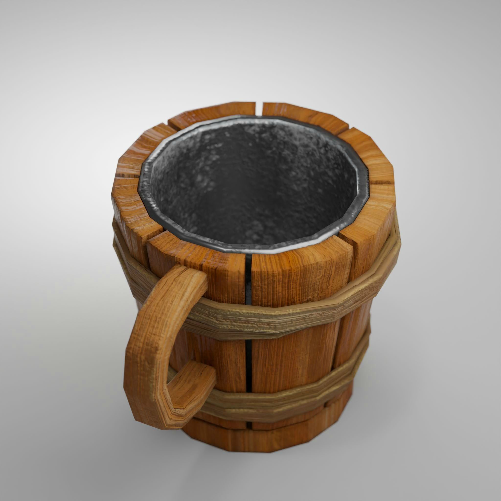 Medieval Mug - Game Ready PBR Baked Low-poly 3D model_8
