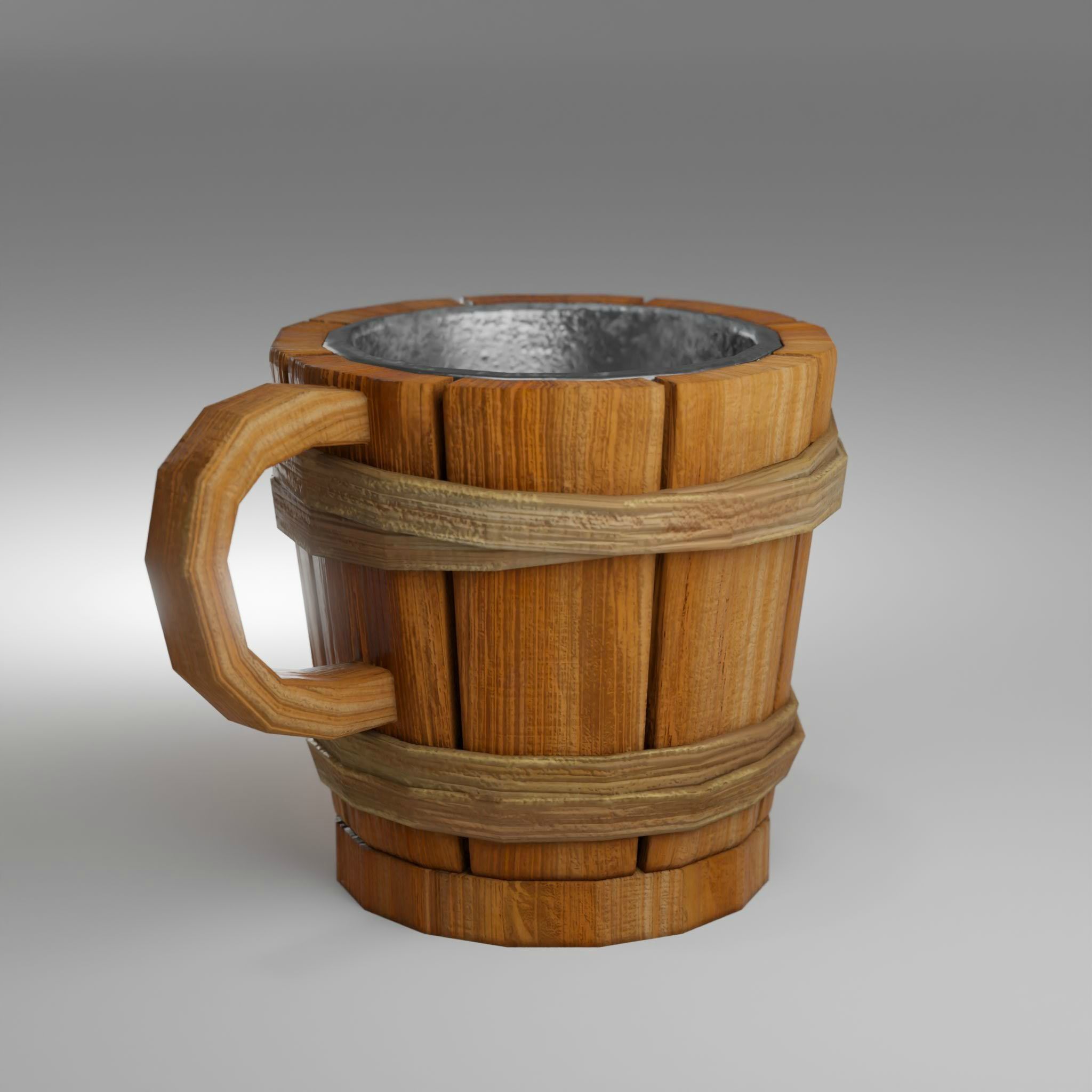 Medieval Mug - Game Ready PBR Baked Low-poly 3D model_6