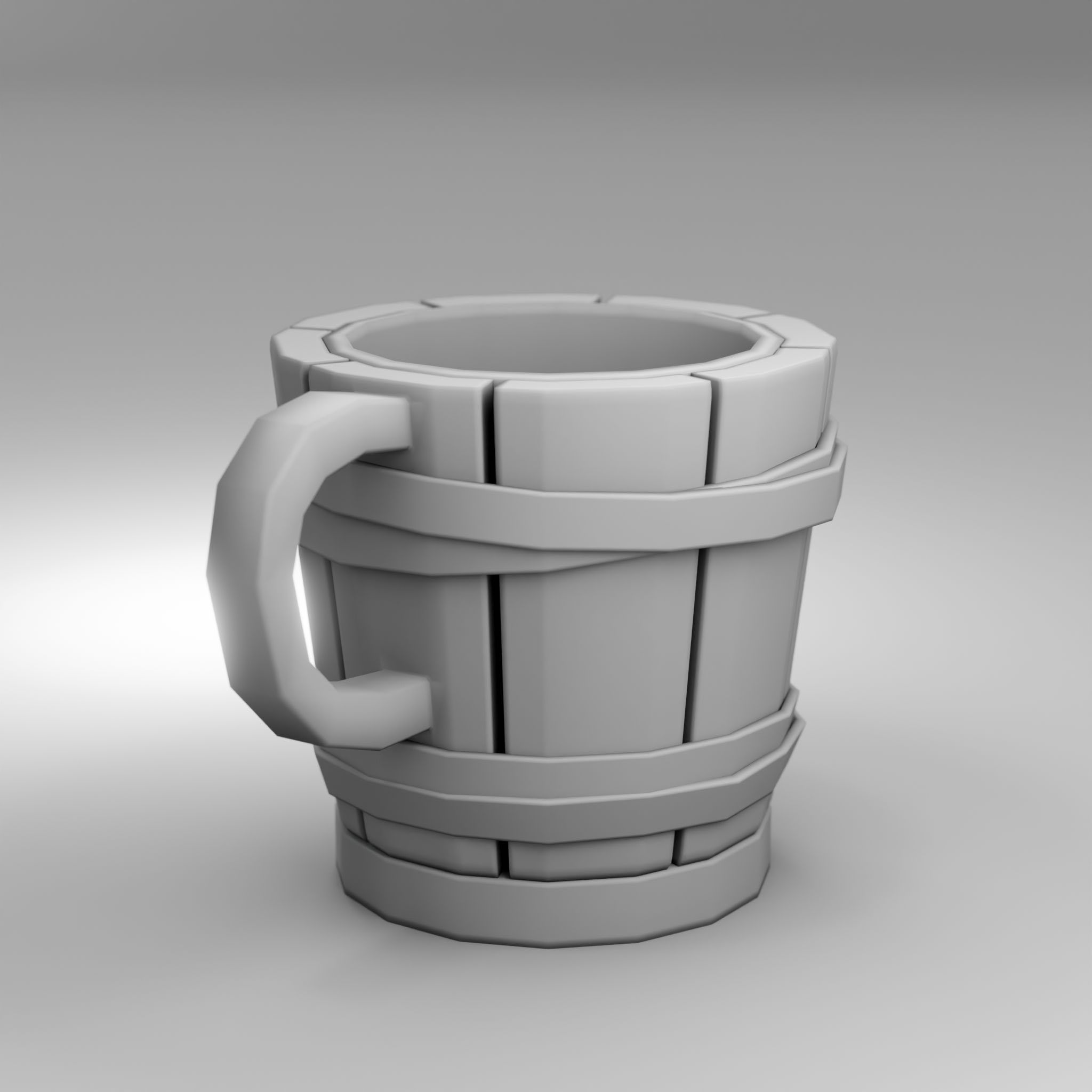 Medieval Mug - Game Ready PBR Baked Low-poly 3D model_13