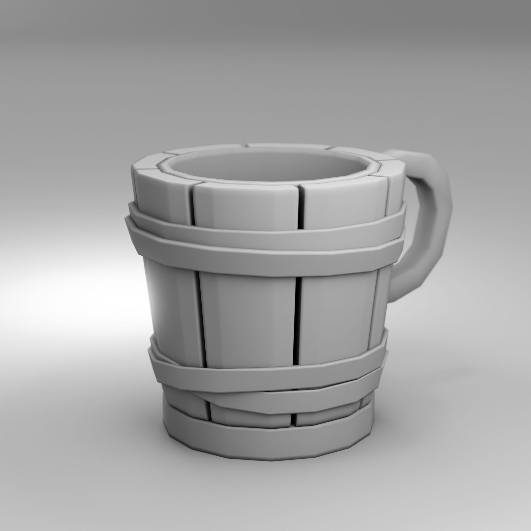 Medieval Mug - Game Ready PBR Baked Low-poly 3D model_12