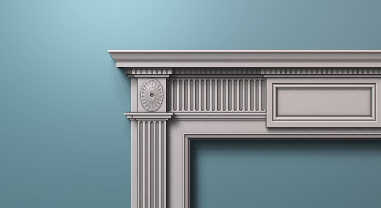 Georgian style fireplaces series No2 3D model_3