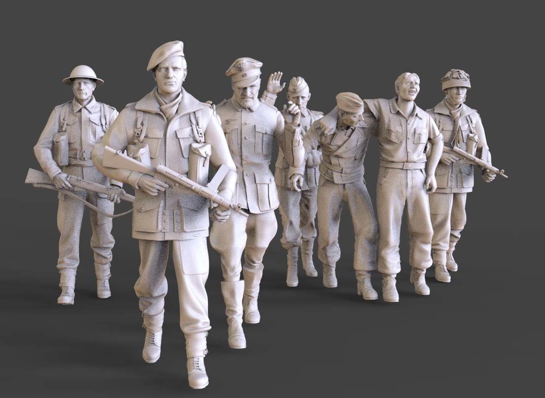 british soldiers and captured  3D print model_14