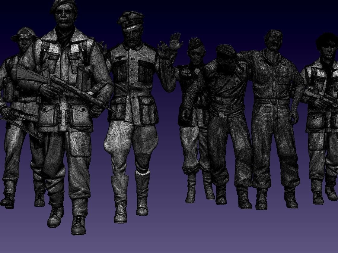 british soldiers and captured  3D print model_34