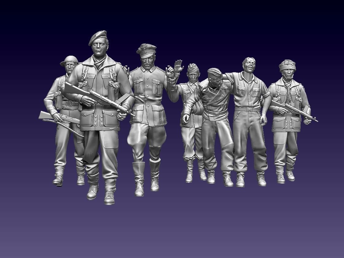 british soldiers and captured  3D print model_19
