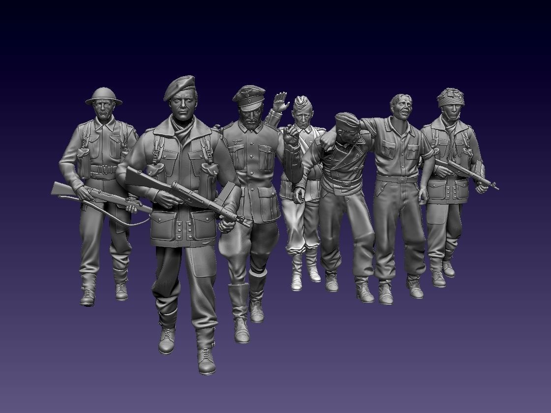 british soldiers and captured  3D print model_53