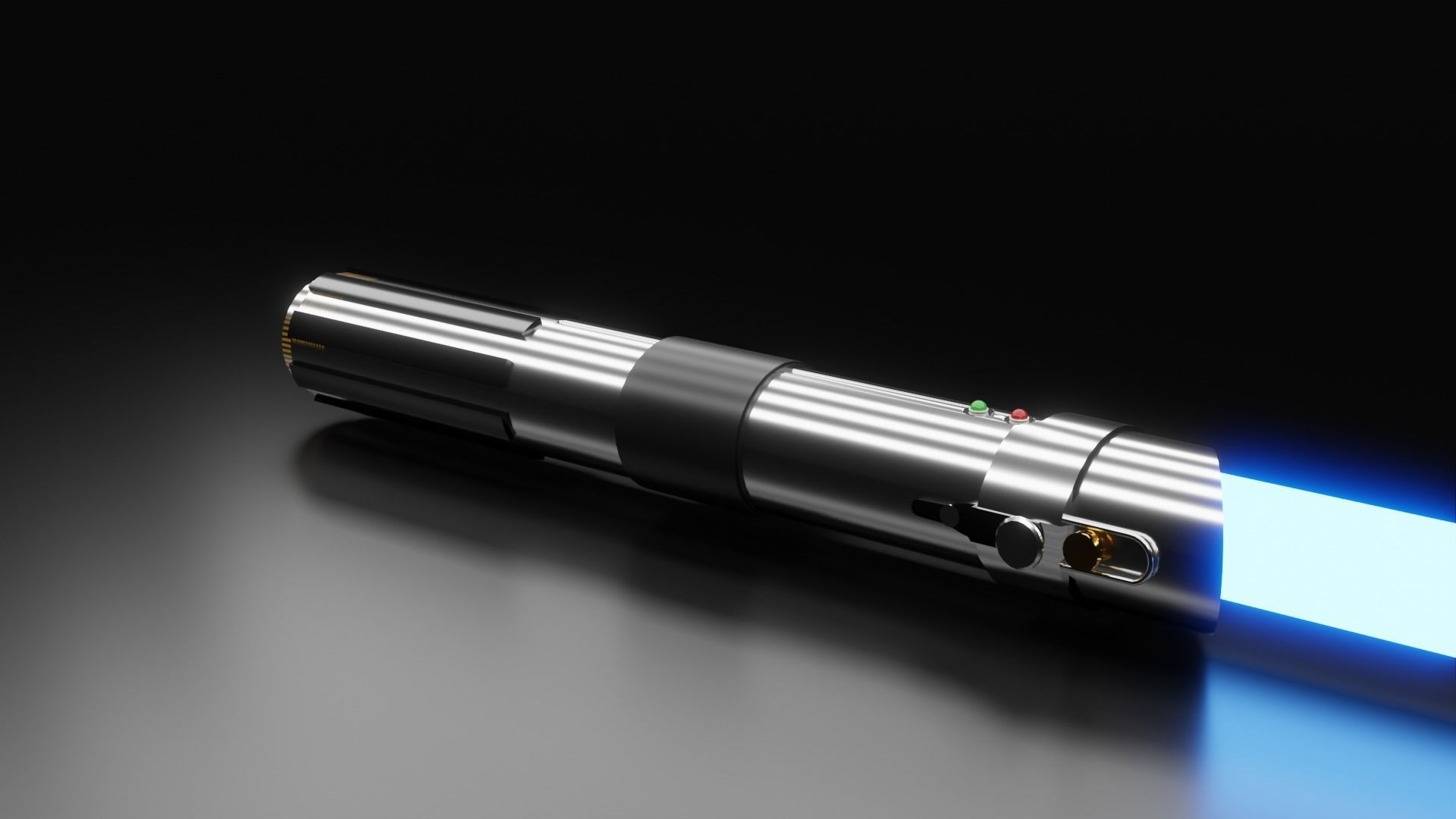 Anakin Skywalkers first lightsaber Free 3D model_4