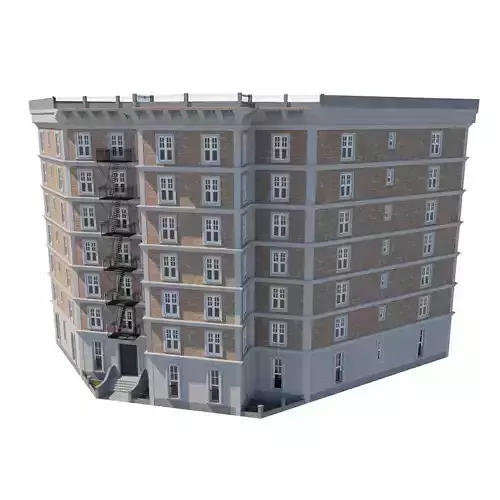 New York City Apartment Building 03 THREEDEE INC