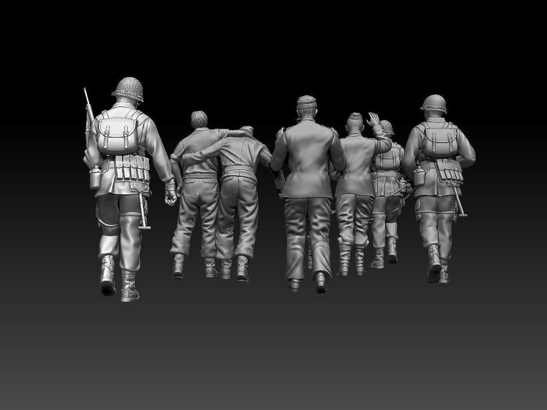USA SOLDIERS AND CAPTURED 3D print model_55