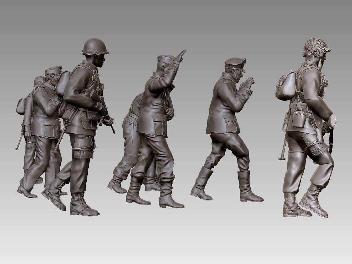 USA SOLDIERS AND CAPTURED 3D print model_74